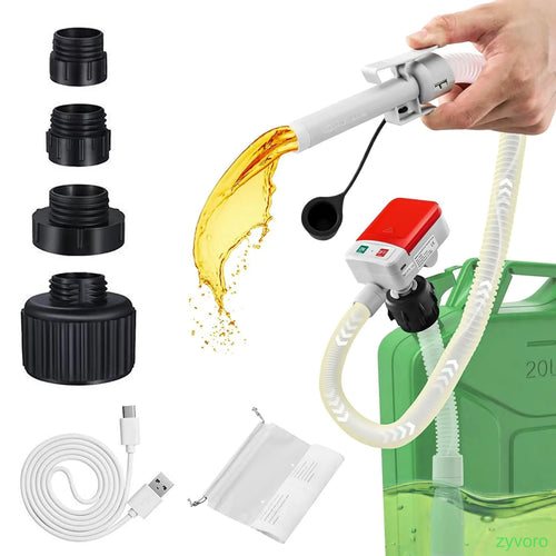Portable Auto Fuel Transfer Pump Auto-Stop 3.2GPM