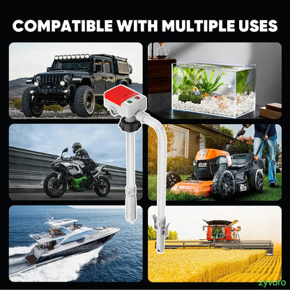 Portable Auto Fuel Transfer Pump Auto-Stop 3.2GPM