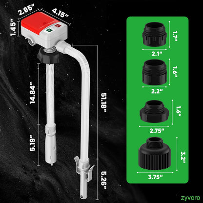 Portable Auto Fuel Transfer Pump Auto-Stop 3.2GPM
