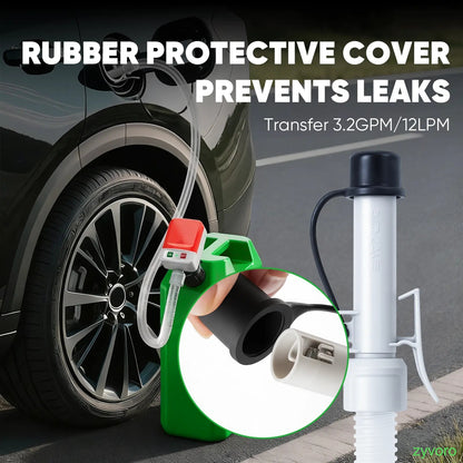 Portable Auto Fuel Transfer Pump Auto-Stop 3.2GPM