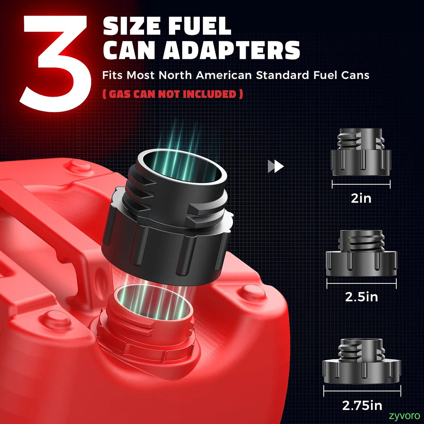 3.2 GPM Portable Electric Gasoline Can Pump with 51-inch Hose and 3 Adapters