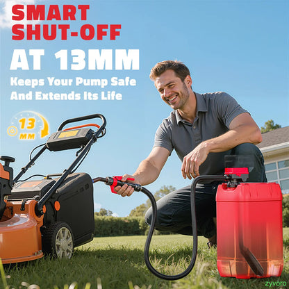 3.2 GPM Portable Electric Gasoline Can Pump with 51-inch Hose and 3 Adapters